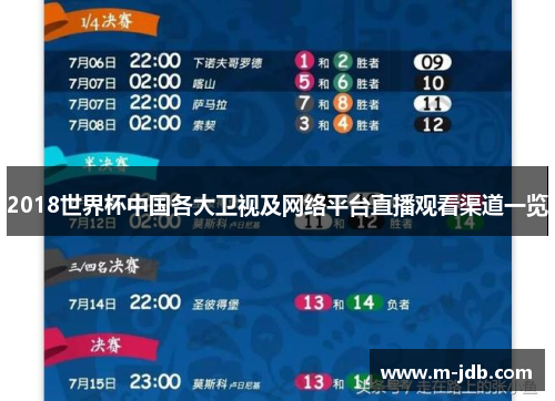 2018世界杯中国各大卫视及网络平台直播观看渠道一览